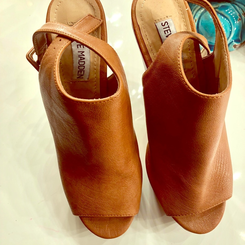 Brown chunky heels Steve Madden